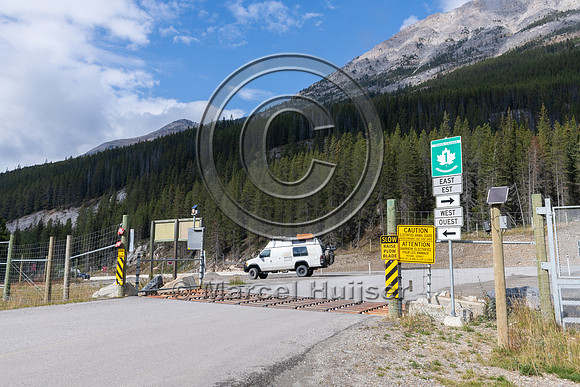 Electrified barrier to keep bears off the highway, exit Lake O'H