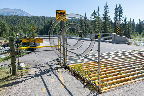 Electrified barrier to keep bears out of a campground, Lake Loui