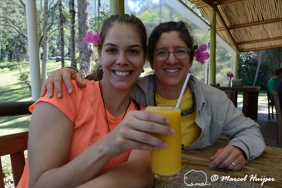 Fernanda Abra and Bethanie Walder at a trout farm and restaurant, near São Francisco Xavier, São Paulo, Brazil
