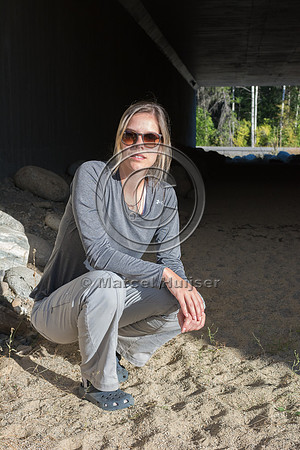 Fernanda Abra at wildlife underpass under US Hwy 95, Northern Id