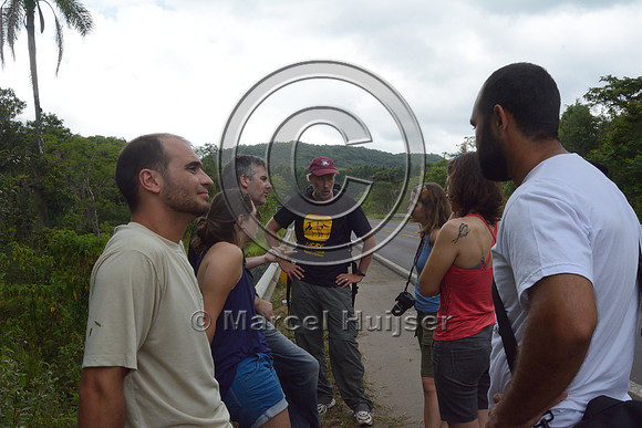 Road ecology researchers in the field. From left to right Igor Pfeifer Coelho, Júlia Beduschi, Andreas Kindel, Fernanda Zimmermann Teixeira, Paula Pinheiro, and Diogenes Borges Machado, RS-486, Reserv