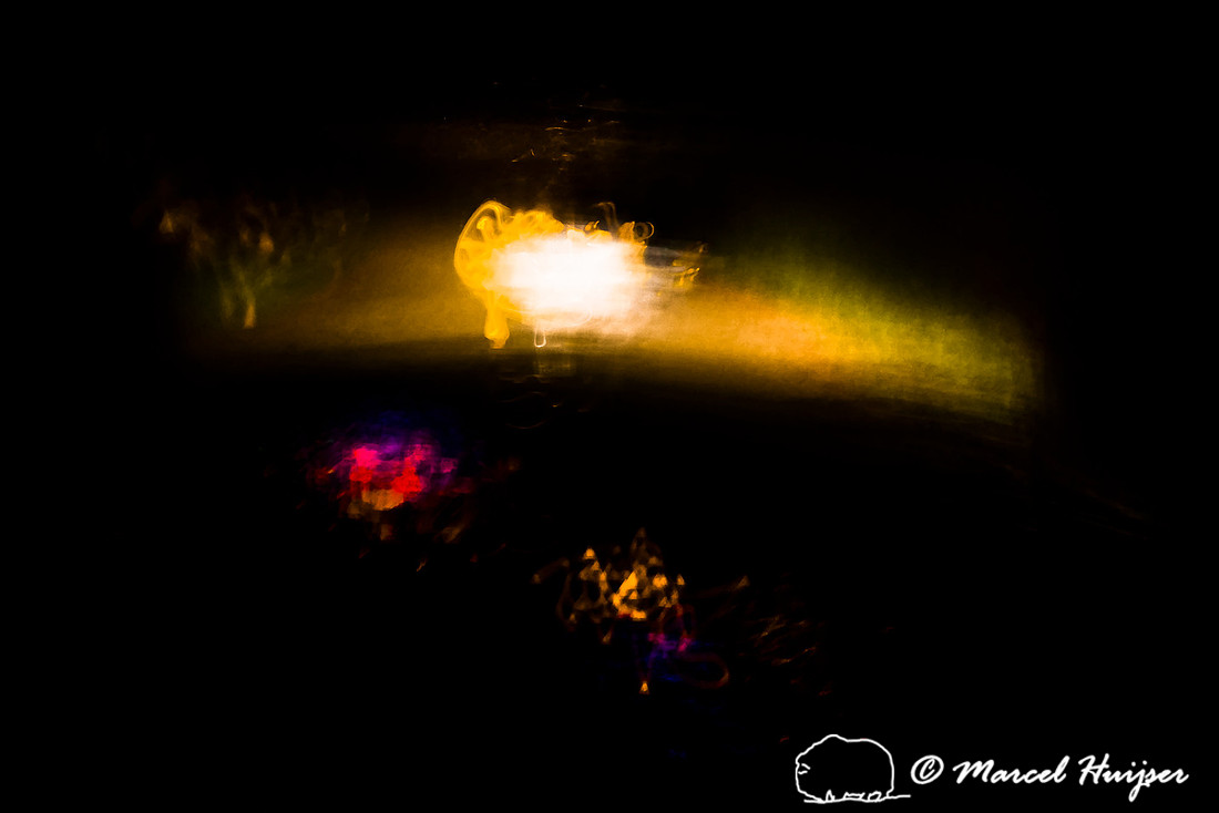 Following another car on a dirt road at night, Rio Grande do Sul
