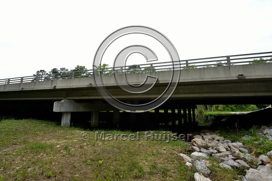 Multifunctional underpass (about 56 m wide for water and wildlife), Hwy 331/83 near Freeport, Florida, USA