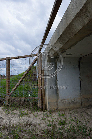 Tight connection (no gap) between last fence post and wall of the wildlife underpass, Hwy 331, Hwy 83 near Freeport, Florida, USA