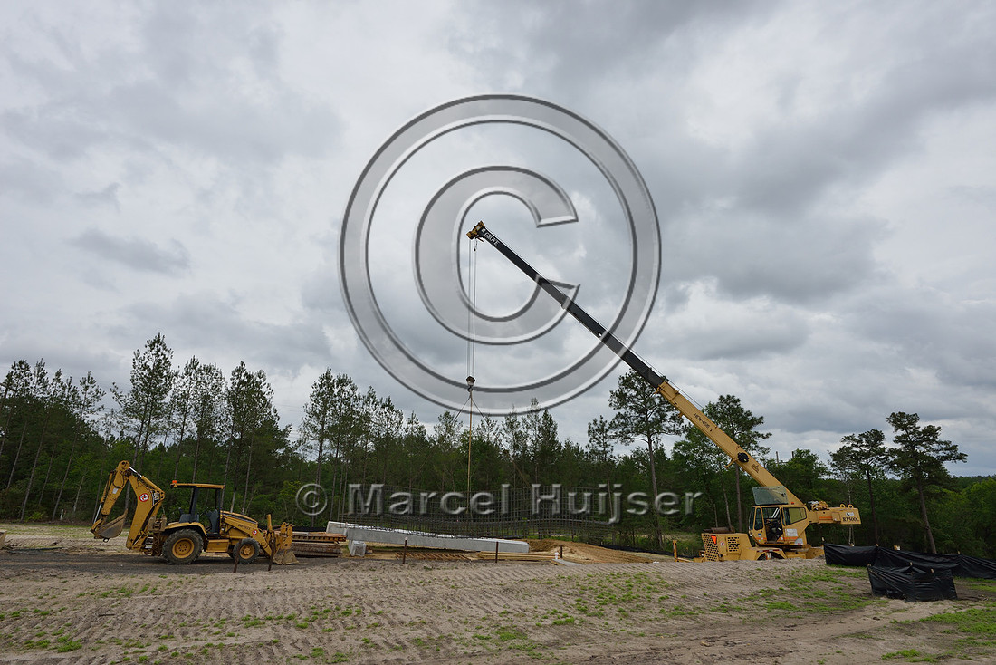 Construction of new bridge in association with highway widening (4 lanes to 2 lanes), Hwy 331, Hwy 83 near Freeport, Florida, USA