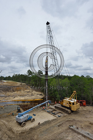 Construction of new bridge in association with highway widening (4 lanes to 2 lanes), Hwy 331, Hwy 83 near Freeport, Florida, USA