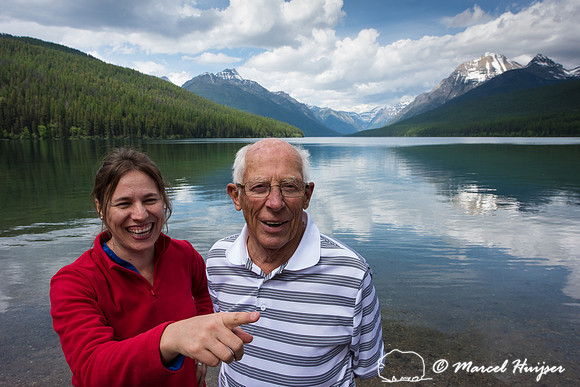 Débora Rother and Piet Huijser, Bowman Lake, Glacier National P