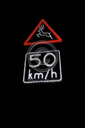 Animal detection system at night, Harderwijk, The Netherlands