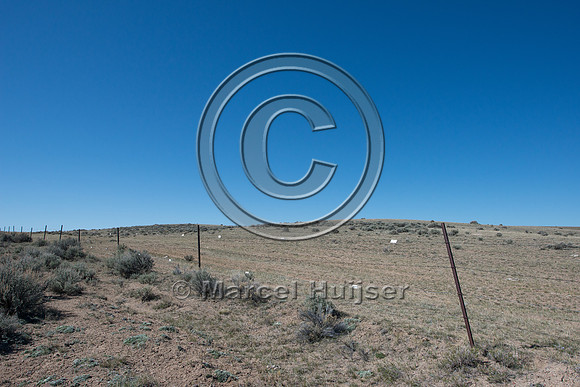 Fence markers to  reduce sage grouse strikes, Montana, USA