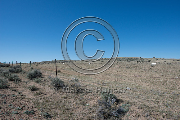 Fence markers to  reduce sage grouse strikes, Montana, USA