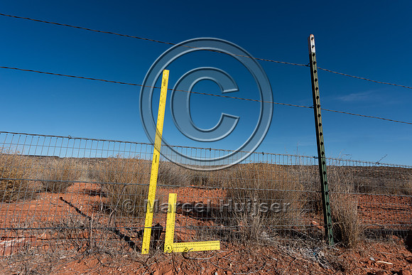 Fence for Mojave desert tortoise (Gopherus agassizii), St. Georg