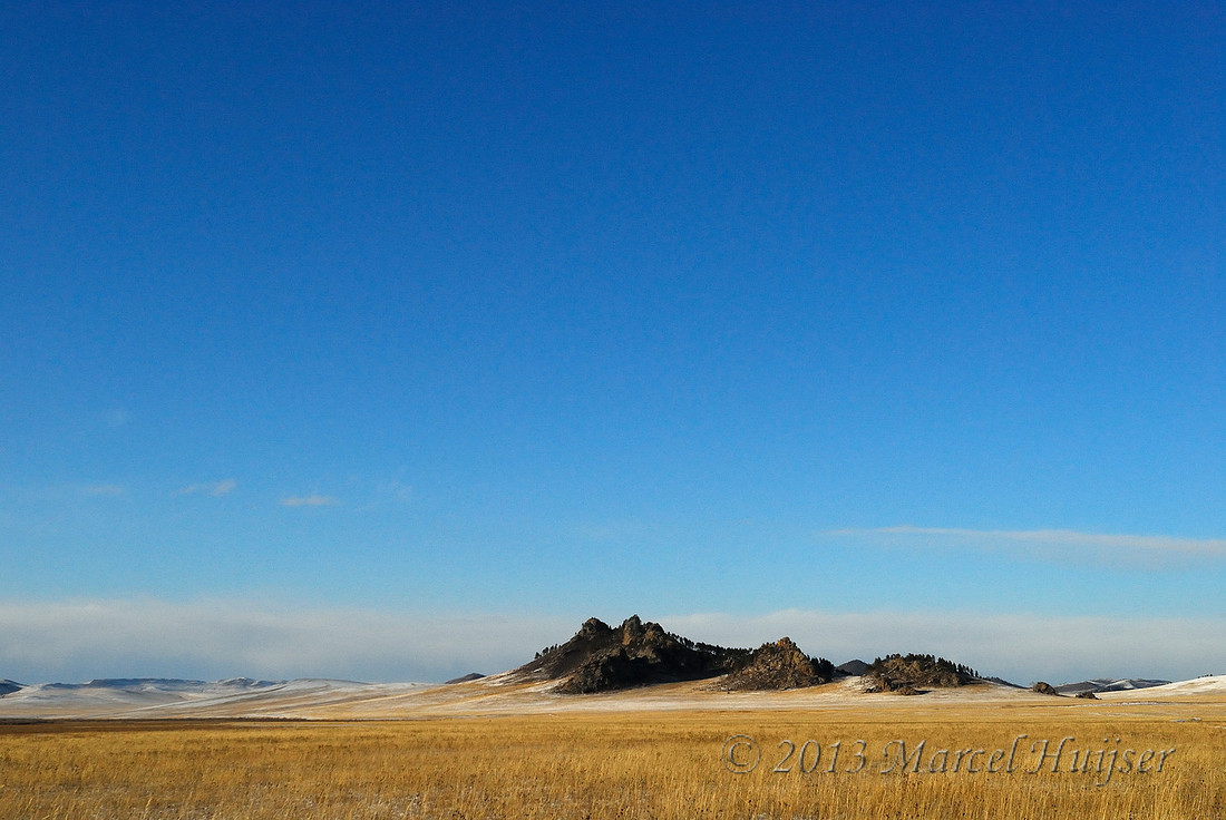 Asian landscapes: Grasslands and hills, along Onon river, near Norovlin, Khentii, Mongolia