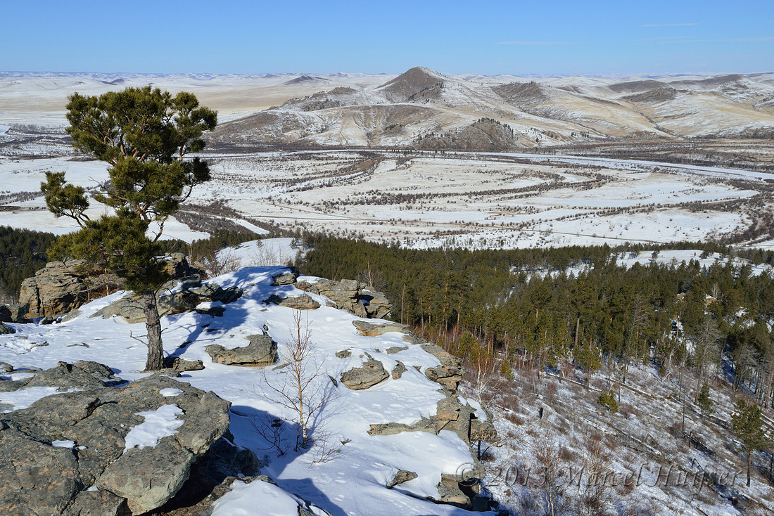 Asian landscapes: Old oxbows of the Onon river, near Norovlin, Khentii, Mongolia.