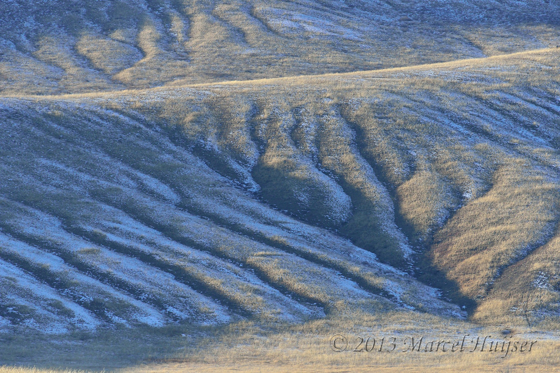 Asian landscapes: Abstract, landscape, grasslands and erosion gullies, near Norovlin, Khentii, Mongolia