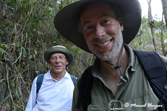 Piet Huijser and Marcel Huijser on the Casca d'Anta trail, Parque Nacional da Serra da Canastra, Minas Gerais, Brazil
