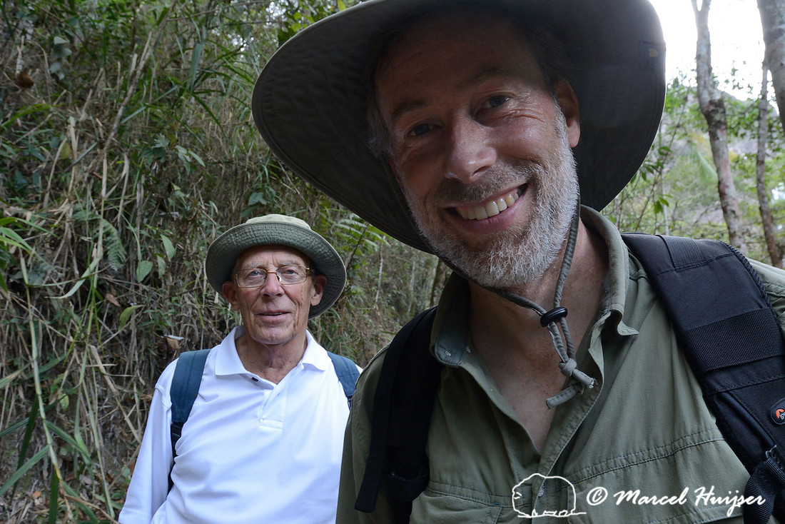 Piet Huijser and Marcel Huijser on the Casca d'Anta trail, Parque Nacional da Serra da Canastra, Minas Gerais, Brazil