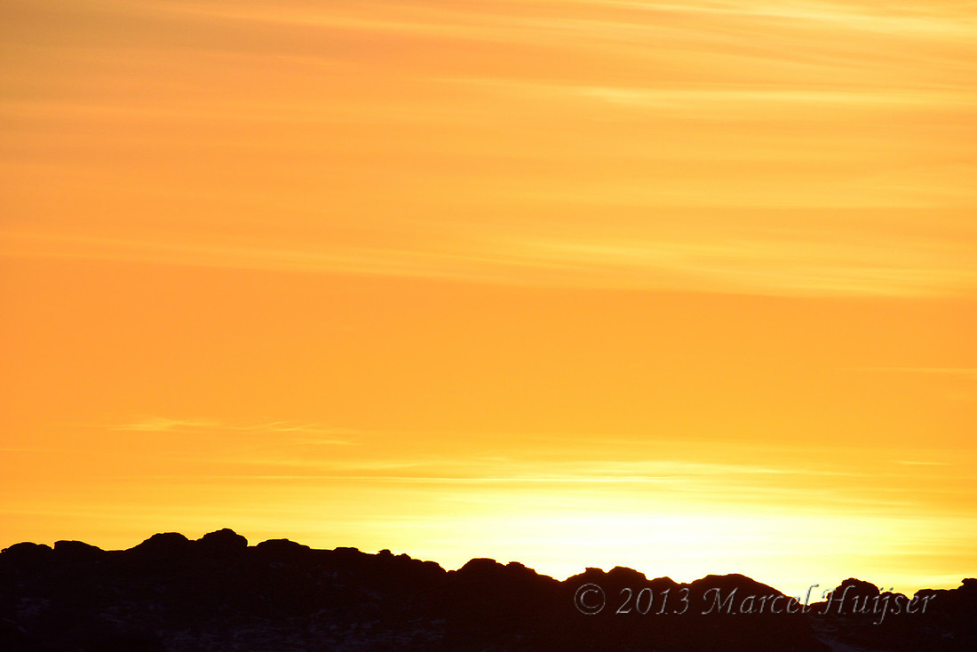 Asian landscapes: Sunset and rocky outcrops, Ikh Nart Nature Reserve, Dornogovi, Mongolia