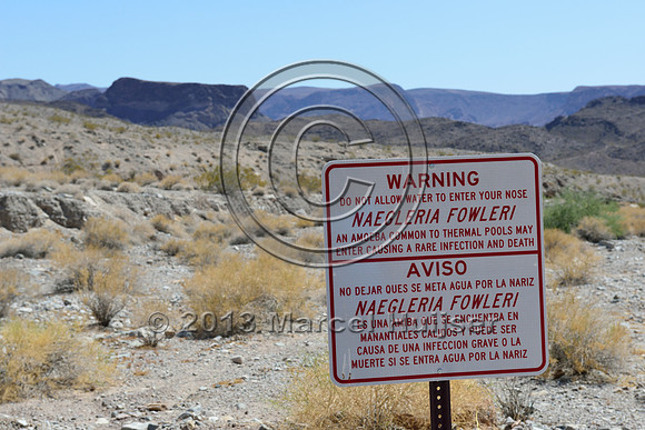 Warning sign Neagleria fowleri, Arizona, USA