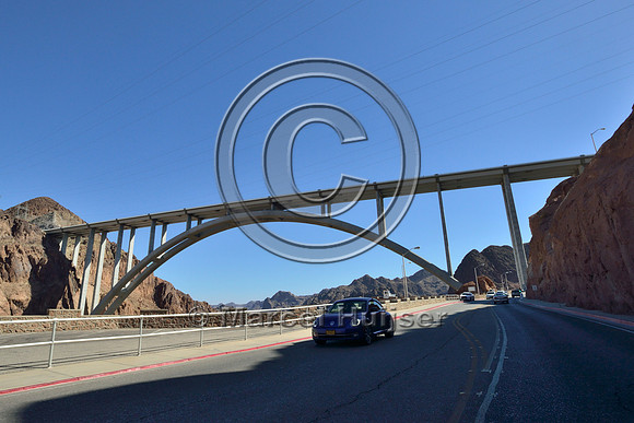 Pat Tillman Memorial Bridge (Colorado River Bridge), Hoover dam bypass of US Hwy 93, Hoover dam, Nevada, USA