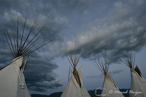 Tipis at the Pow Wow in Arlee, Flathead Indian Reservation, Montana, USA