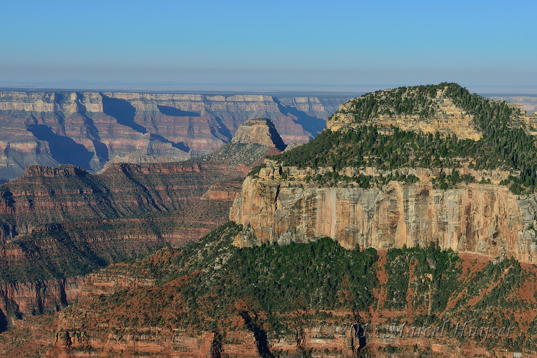 Southwest landscapes: Sunrise at Bright Angel trail, North Rim, Grand Canyon National Park, Arizona, USA