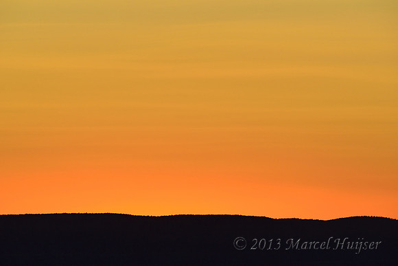 Ridges after sunset, Yavapai Point, South Rim, Grand Canyon National Park, Arizona, USA