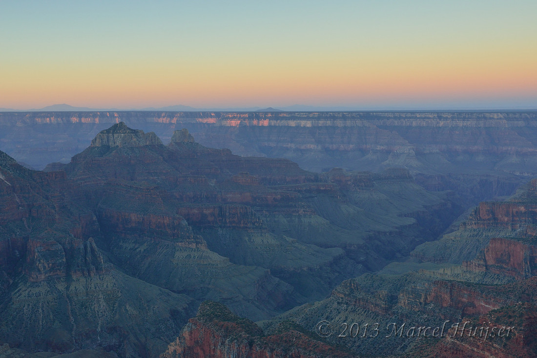 Southwest landscapes: Sunrise at Bright Angel trail, North Rim, Grand Canyon National Park, Arizona, USA