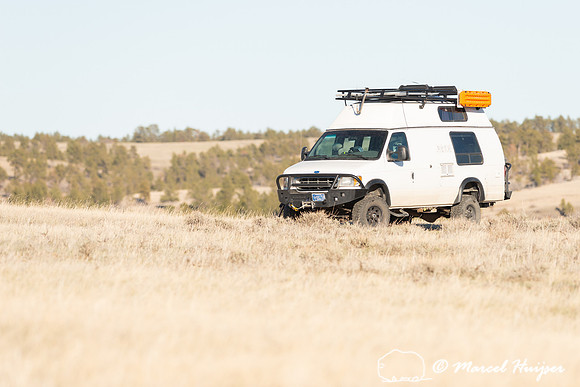 4x4 Camper van on the prairie, Montana