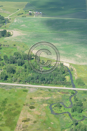 Post creek (unmitigated road section), US Hwy 93, Flathead Indian Reservation, Montana, USA
