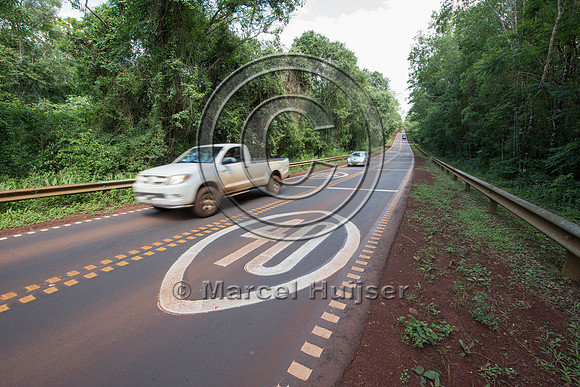 Speed reduction zone for wildlife,Argentina