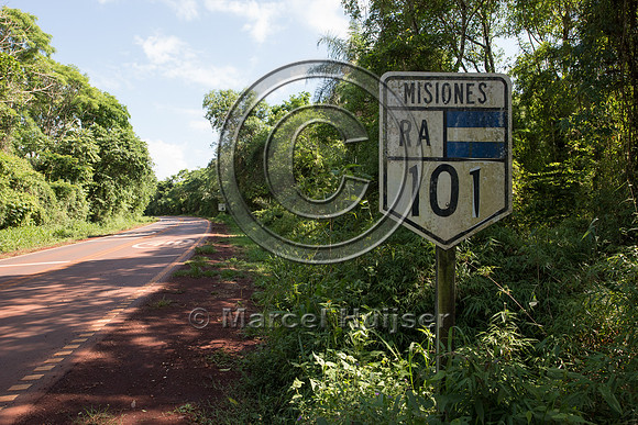 Sign, Rota 101, Puerto Iguazú, Misiones,Argentina