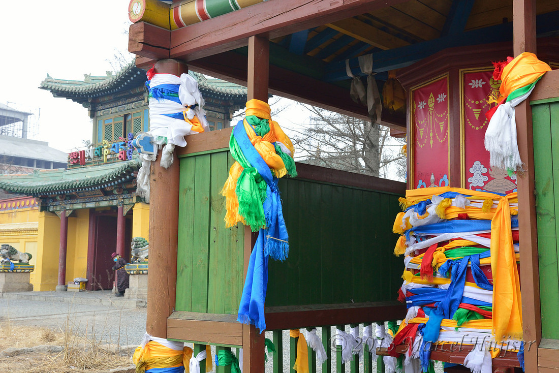 Travel: Prayer wheels at the Gandantegchinlen Monastery, Ulaanbaatar, Mongolia