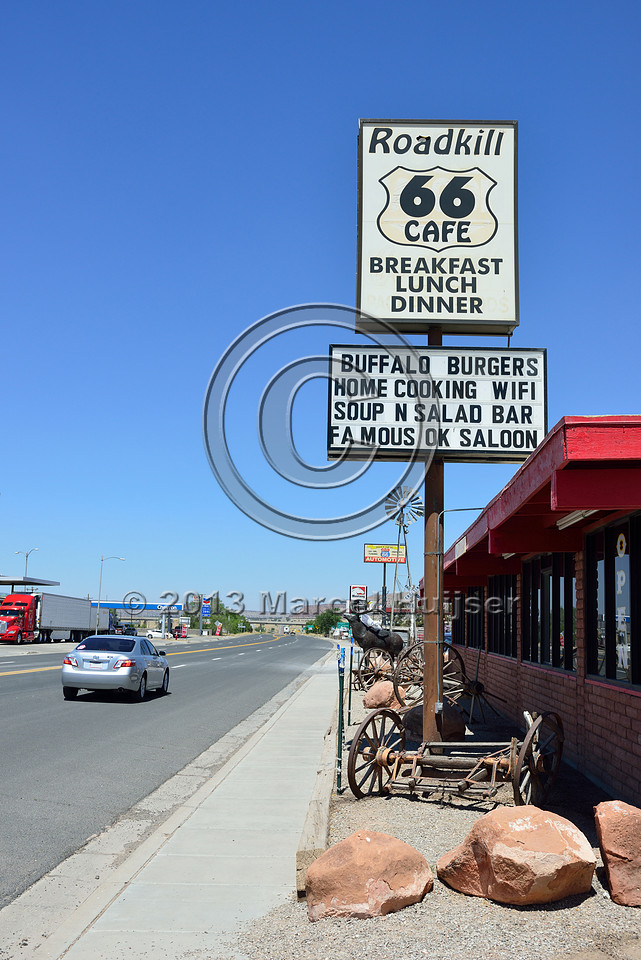 Roadkill cafe, route 66, Arizona, USA... you kill it, we grill it...