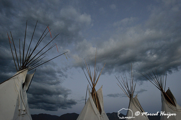 Tipis at the Pow Wow in Arlee, Flathead Indian Reservation, Montana, USA