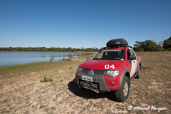 Mitsubishi 4x4, L200 Triton Savana, on wildlife expedition to th