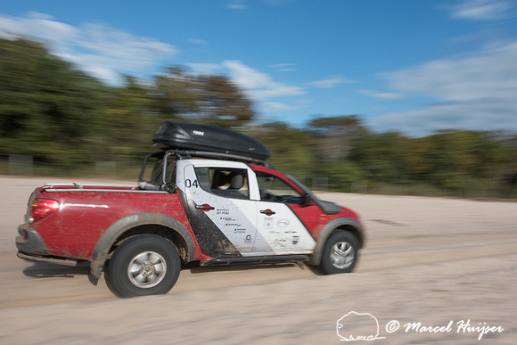 Mitsubishi 4x4, L200 Triton Savana, on wildlife expedition to th