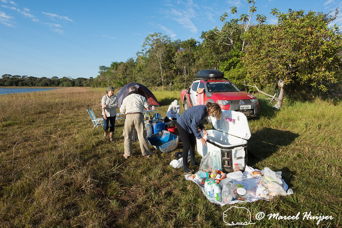 Our camp, Mitsubishi 4x4, L200 Triton Savana, on wildlife expedi