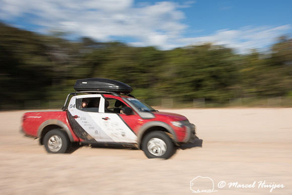 Mitsubishi 4x4, L200 Triton Savana, on wildlife expedition to th