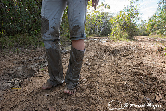 Fernanda Abra is not afraid to get her feet dirty and check wate