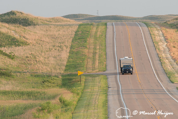 US Hwy 83 through Valentine National Wildlife Refuge, Nebraska,