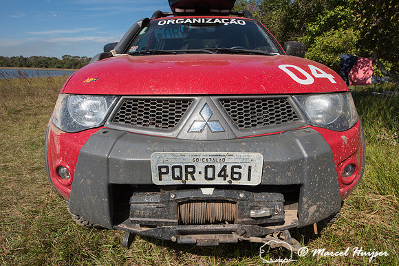 Mitsubishi 4x4, L200 Triton Savana, on wildlife expedition to th