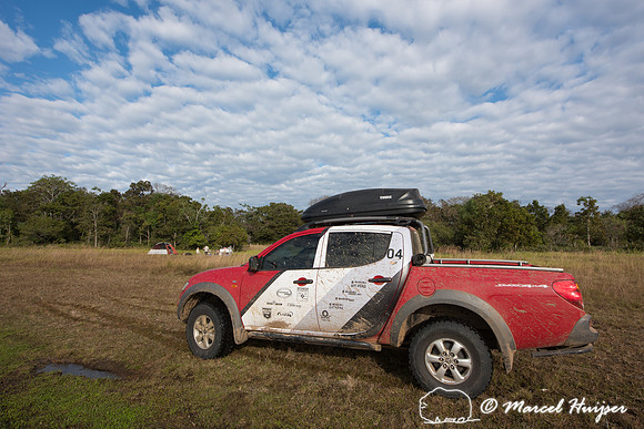 Mitsubishi 4x4, L200 Triton Savana, at our camp site, on wildlif