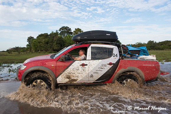 Mitsubishi 4x4, L200 Triton Savana, on wildlife expedition to th