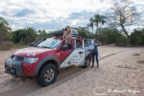 Fernanda Abra looks for wildlife with the Mitsubishi 4x4, L200 T