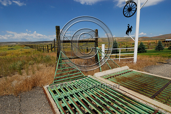 Wildlife guard, Hwy 30, Nugget Canyon, Wyoming