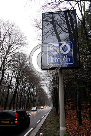 Animal detection system LED SICK WS WE 45 at a gap in a wildlife fence near Harderwijk, The Netherland