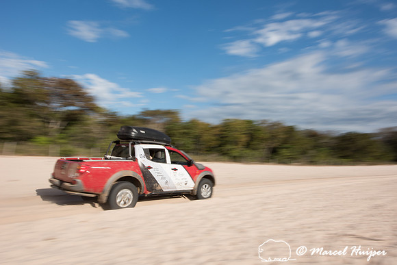 Mitsubishi 4x4, L200 Triton Savana, on wildlife expedition to th