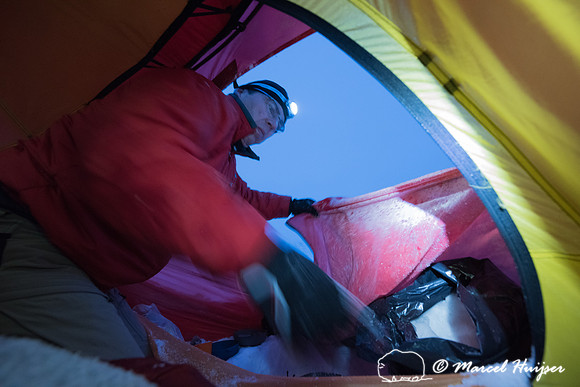 Niels Kooyman at first camp, Dovrefjell, Norway