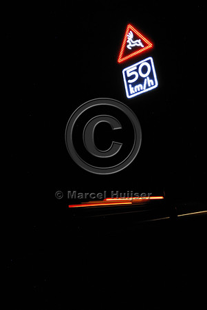Animal detection system at night, Harderwijk, The Netherlands