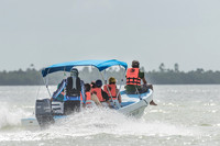Alex from Mexico Kan Tours, guiding a group, Sian Ka'an, Yucatan